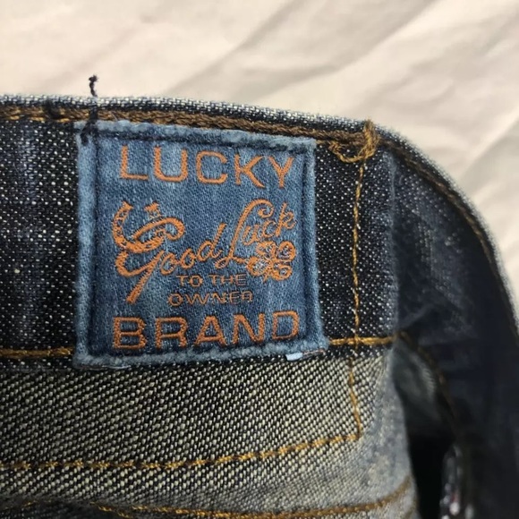 Lucky Brand Mens Classic Straight Jeans Blue Pockets Dark Wash Denim USA 36 - Picture 5 of 12